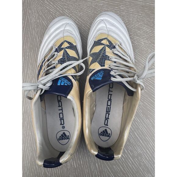 Addidas Predator Cleats Size 13 US White Blue And Yellow No Box main image 4
